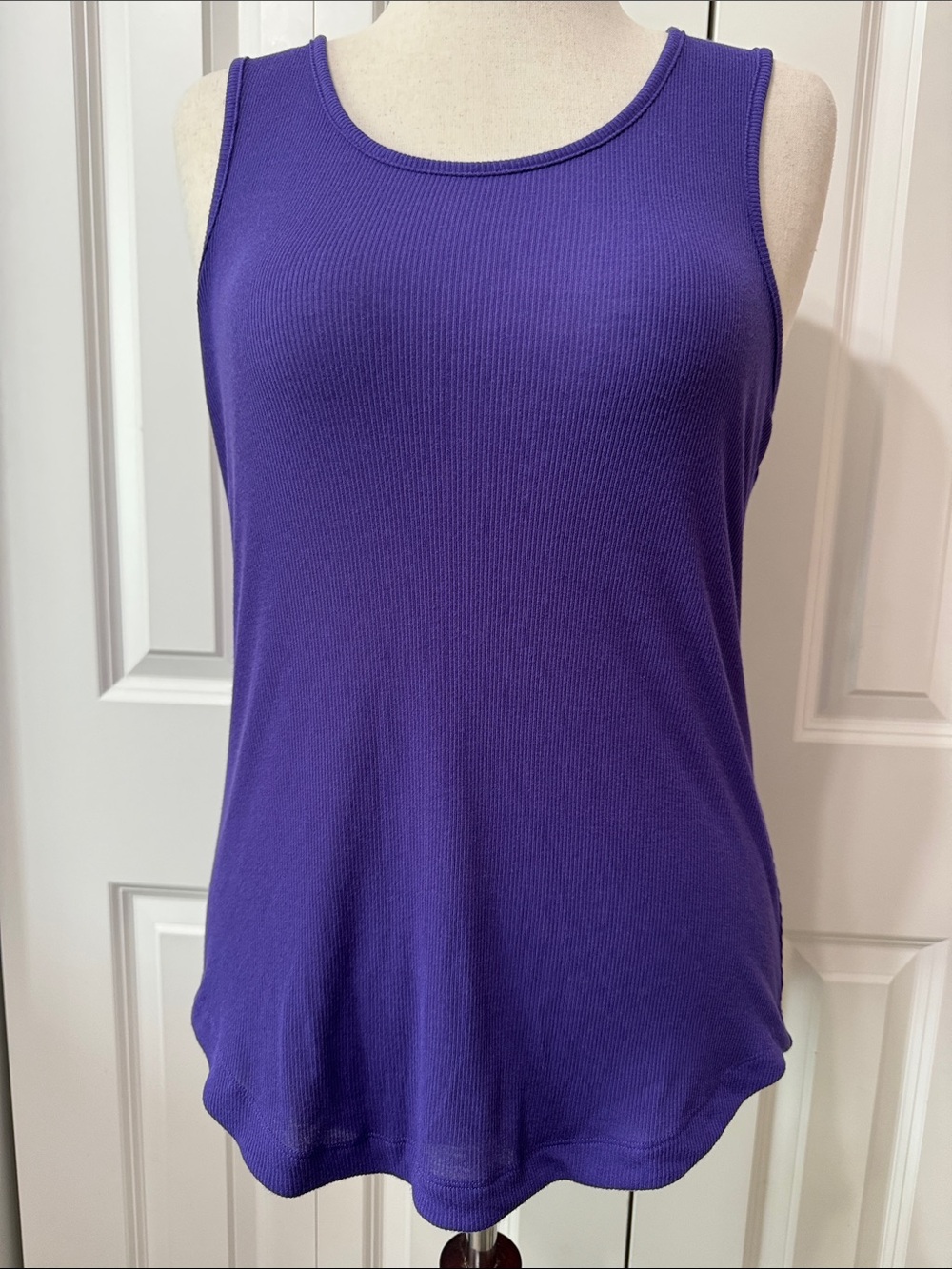 Under Armour Purple Ribbed Scoop Neck Tank